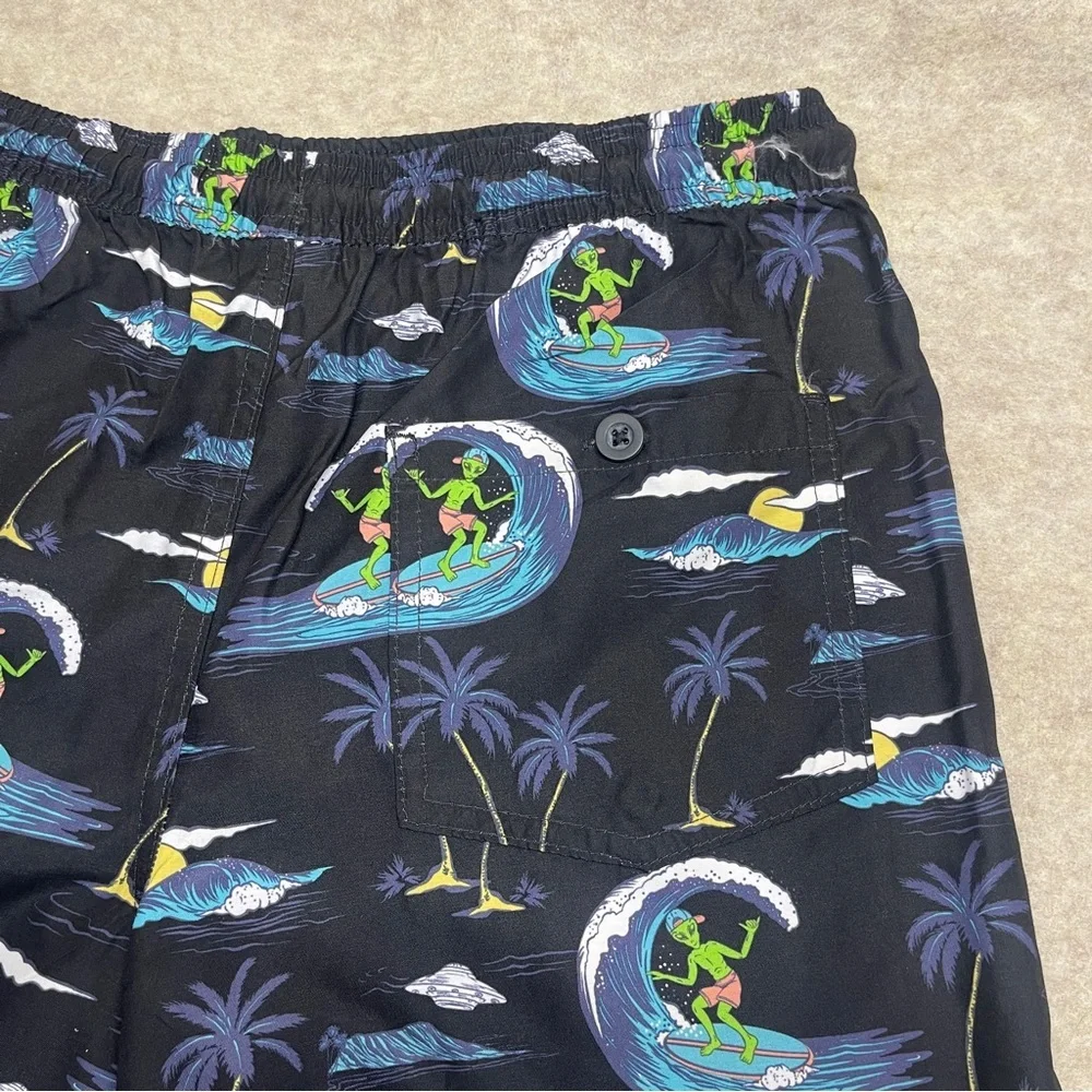 Wonder Nation Black Shark Fin UPF 50+ Swim Shorts Trunks Boys Size XXL(18) New
